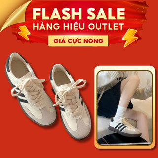 Giày thể thao nữ TRENDLUXE adidas_samba 3 sọc đen trắng thời trang