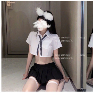 Bộ cosplay nữ sinh kèm cavat chấm bi C80