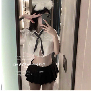 Bộ cosplay nữ sinh kèm cavat chấm bi C80
