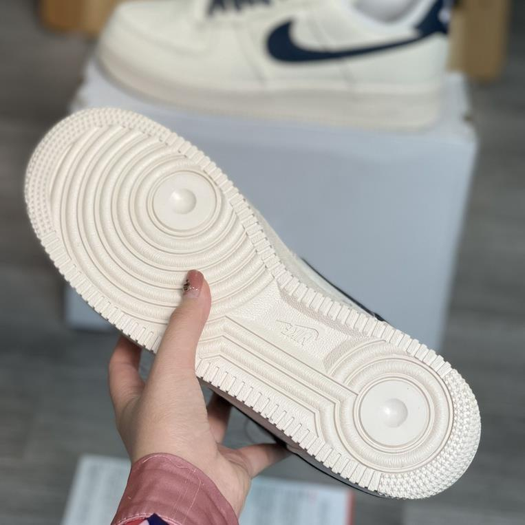 Giày _Nike Air Force 1 Vải Canvas Navy Bản S.Cấp , Giày Thể Thao Sneaker AF1 Canvas Vệt Tím Than Đế Air Full Box - Bill