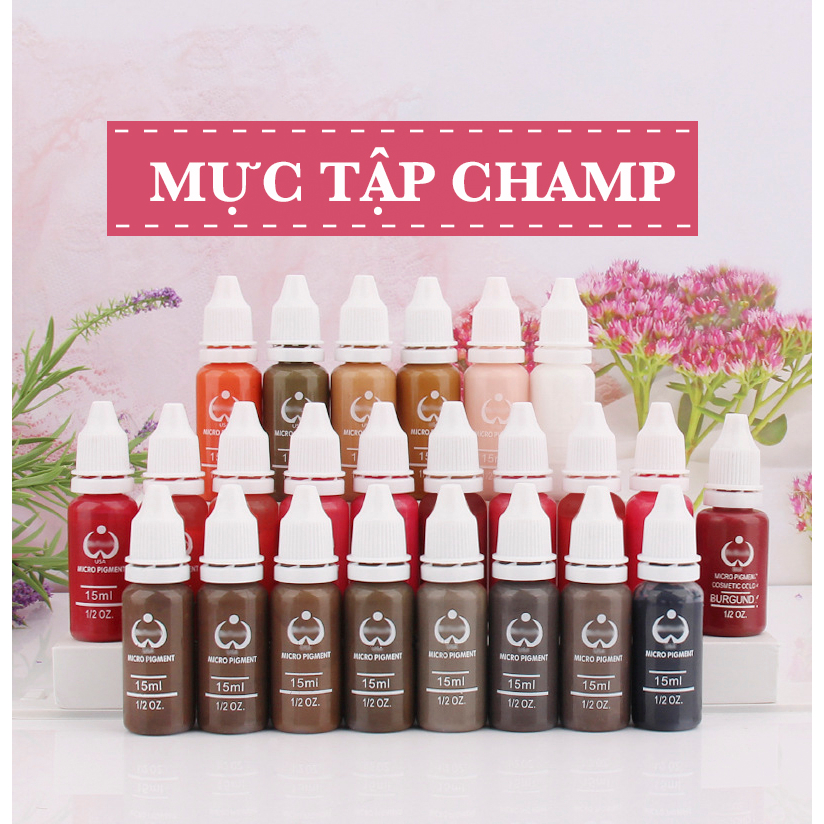 Mực học,tập xăm Biotouch 15ml đủ màu - Mực đặc nhanh bám, giúp thợ xăm tiết kiệm thời gian học