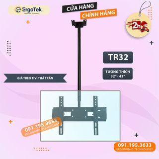 Giá Treo Tivi Thả Trần TR32 32 - 43 Inch - Khung Treo Tivi Ngược Trần Nhà Độ Dài 1.5 Mét [ Rẻ Hơn NB T560 ]