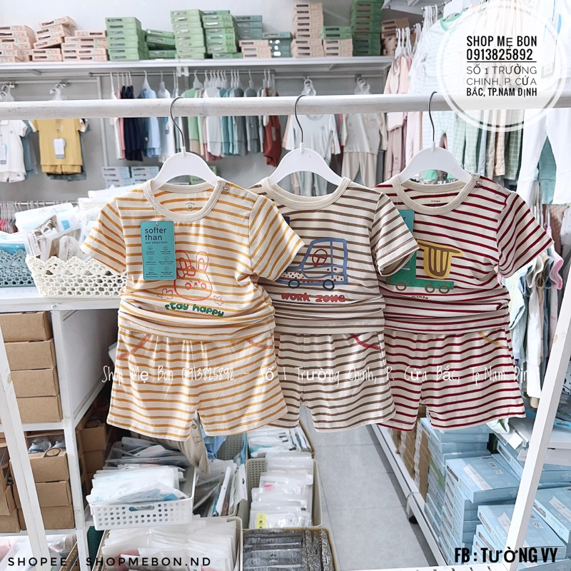 Bộ cộc tay Mompa cho bé trai bé gái