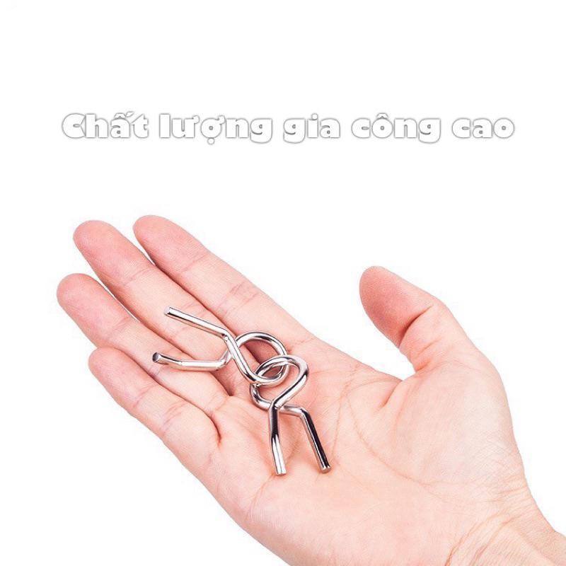 Đồ chơi trí tuệ Nhật Bản tháo lắp vòng sắt thông minh, trò chơi gỡ rối mở khoá thử thách tư duy