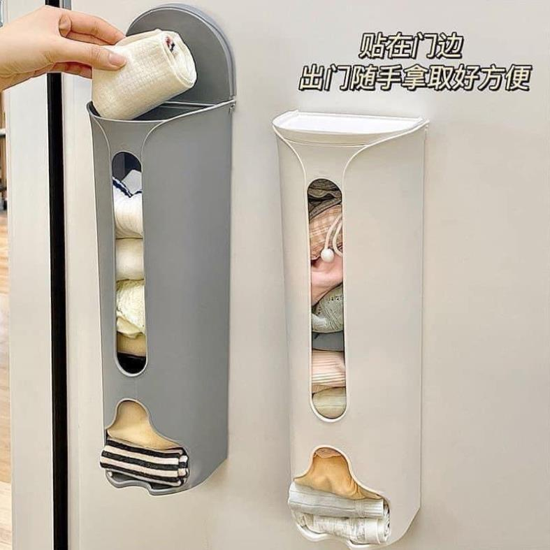 Hộp Rút Treo Tường Đa Năng Đựng Túi Bóng Khăn Tất Đồ Lót Dán Cánh Tủ Tiện Lợi
