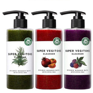 Sữa Rửa Mặt Thải Độc Rau Củ Wonder Bath Super Vegitoks Cleanser (300ml)xanh đỏ tím  sạch da thải độc