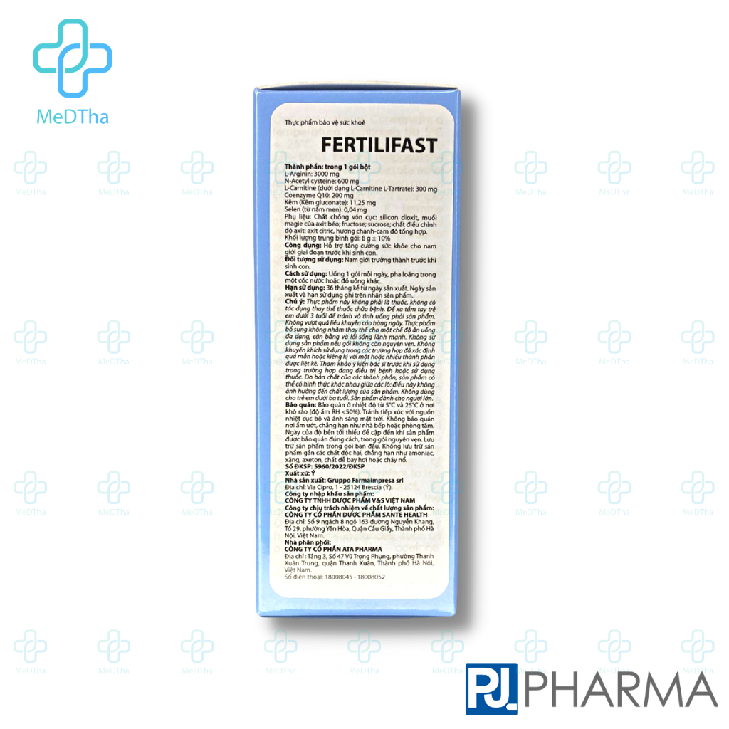 FERTILIFAST - Bổ Tinh Trùng, Tăng Cường Sinh Lý Nam, Tăng Sức Đề Kháng, Tăng Thụ Thai