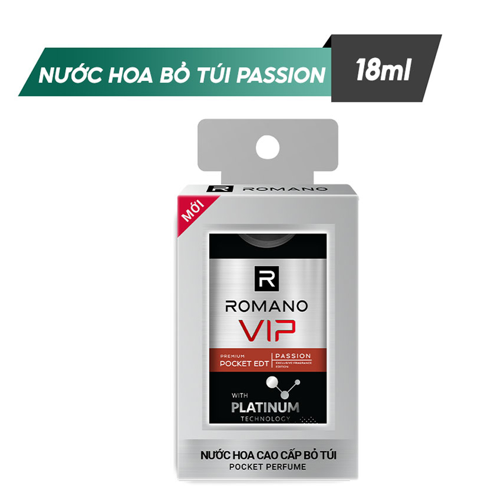 Nước hoa bỏ túi Romano Vip Passion sang trọng cuốn hút 18ml
