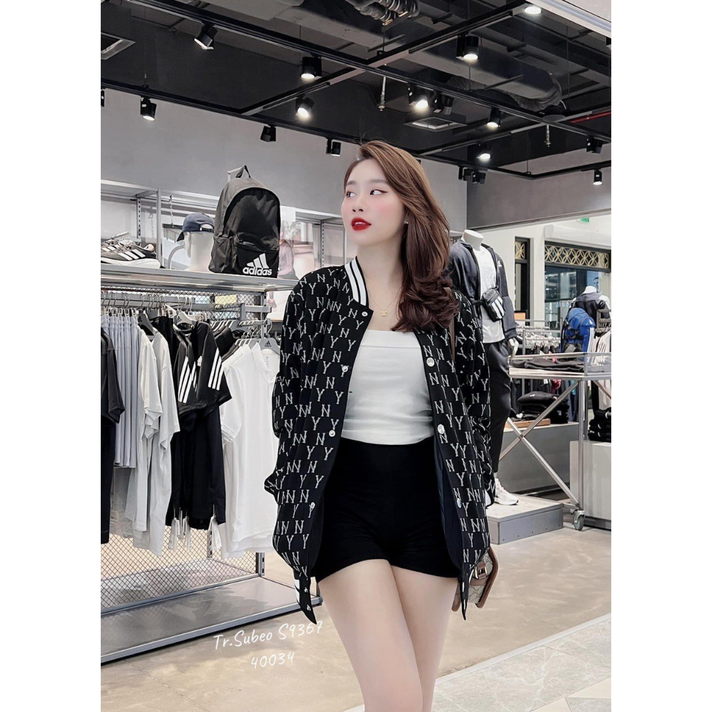 Áo khoác boomber in chữ N...Y kín toàn thân nam nữ mặc đẹp hết nấc LN60P thoitranghottrend