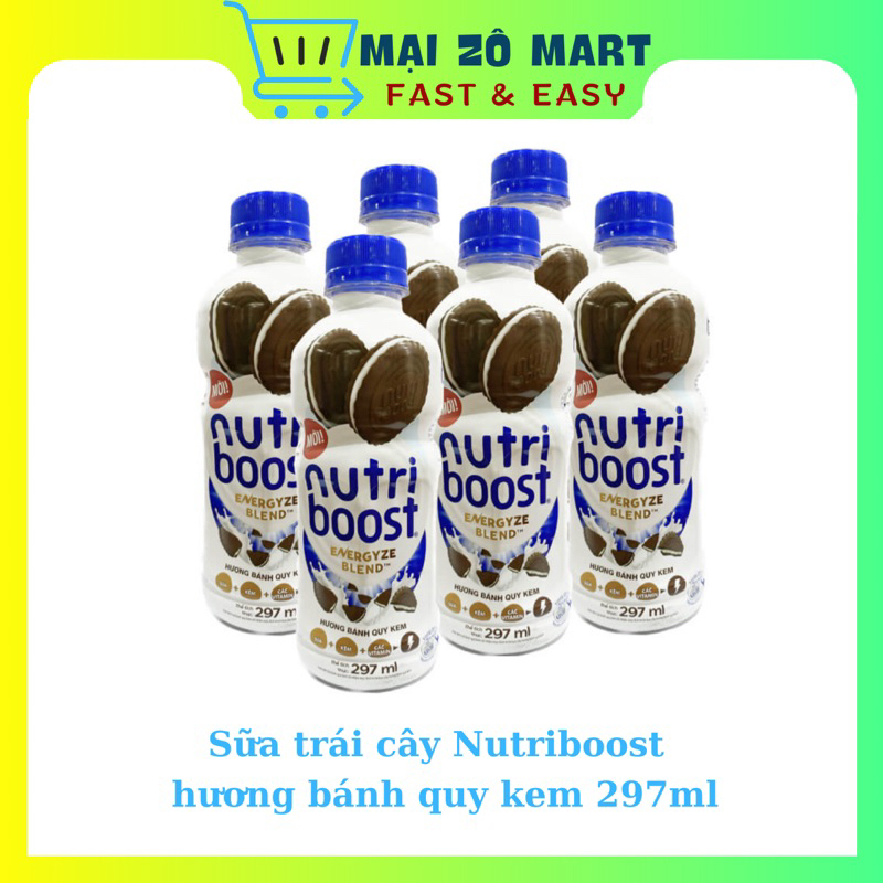 Sữa trái cây Nutriboost hương bánh quy kem 297ml
