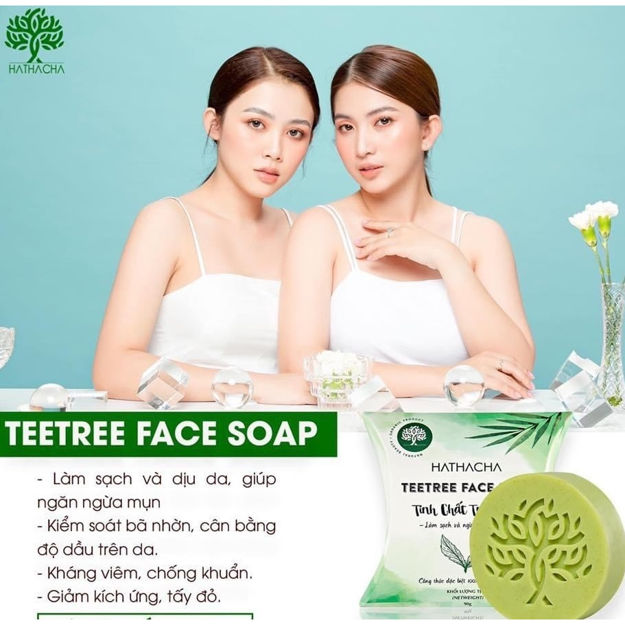 Xà phòng Tắm Thiên Nhiên Tràm Trà Hathacha 100g