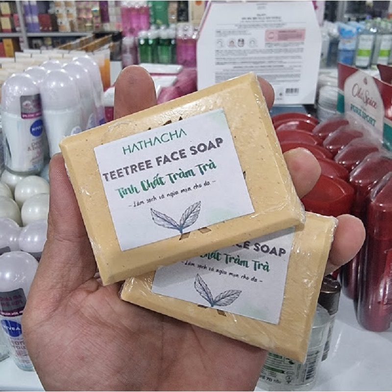Xà phòng Tắm Thiên Nhiên Tràm Trà Hathacha 100g