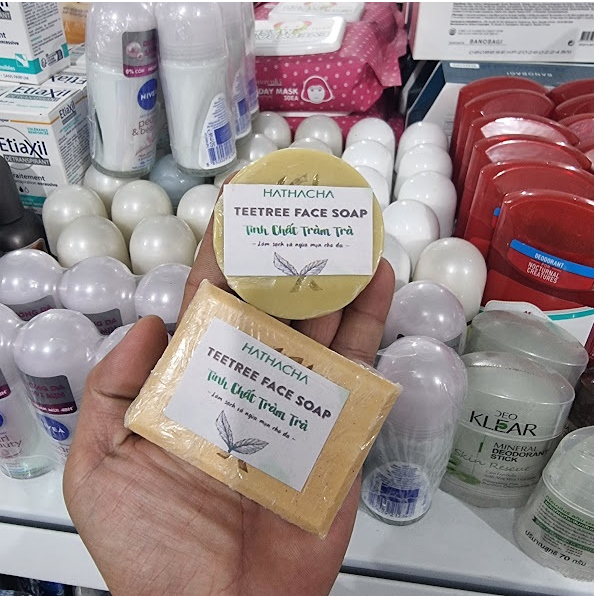 Xà phòng Tắm Thiên Nhiên Tràm Trà Hathacha 100g