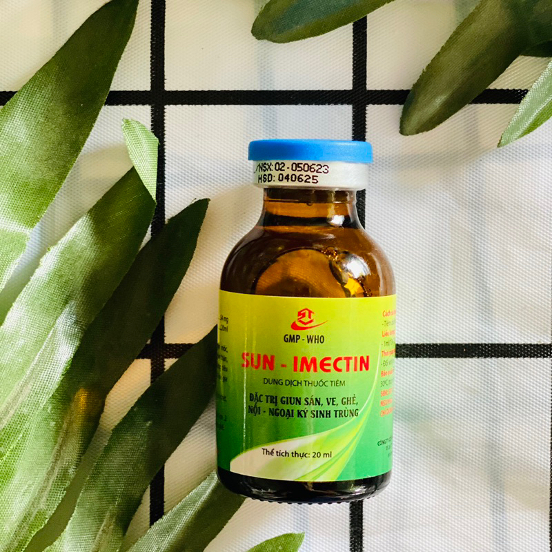 sun-imectin . Khắc tinh ve, ghẻ, giun sán