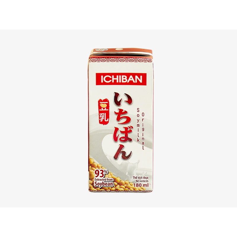 SỮA ĐẬU NÀNH NGUYÊN CHẤT ICHIBAN HỘP 180ml
