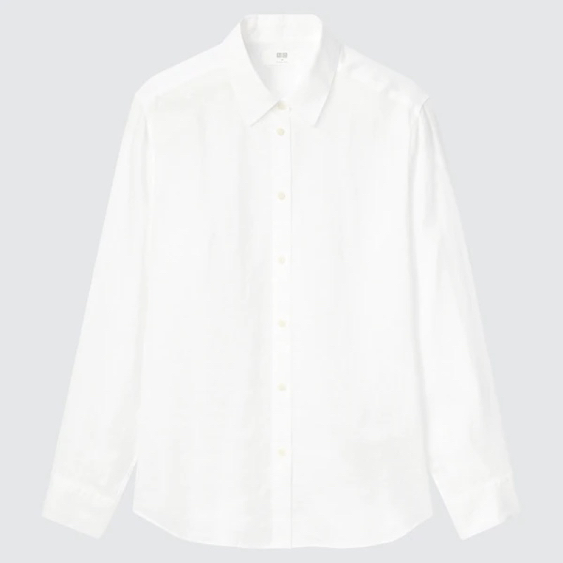 Áo sơ mi dài tay Linen Uni qlo