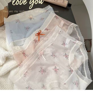 Quần lót nữ voan tuyết Vintage họa tiết hoa nhí FLQ166