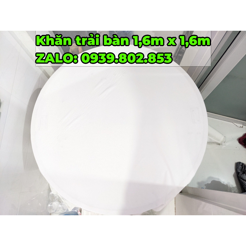 Khăn trải mặt bàn tròn, khăn trải bàn inox không may bèo
