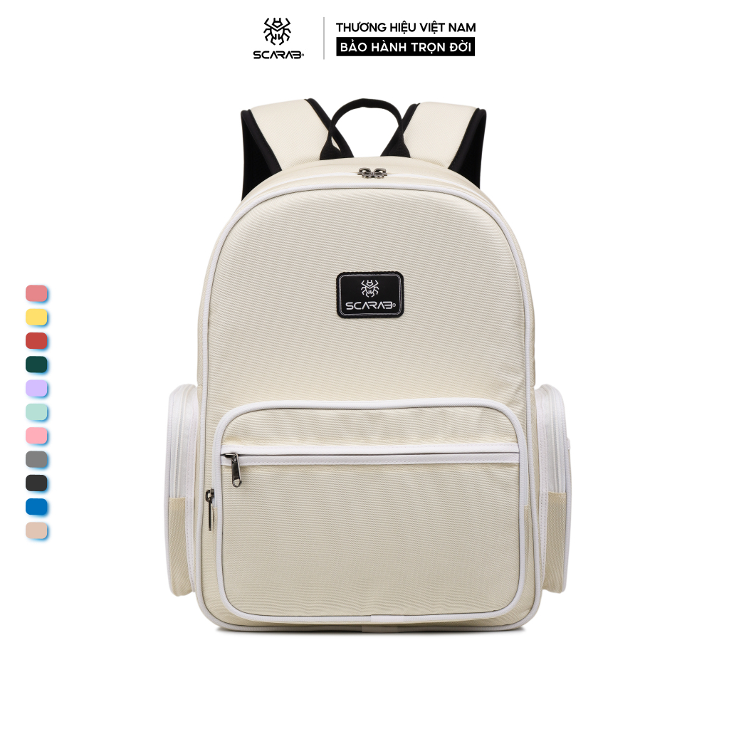 Scarab Estate Backpack Unisex - Balo Đi Học Thời Trang, Đựng Vừa Laptop 15,6inch(mỏng)