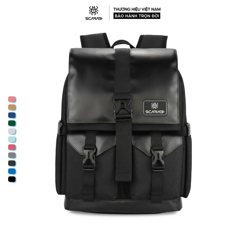 Balo Đi Học Sturdy Backpack Unisex Size Lớn Chống Thấm Chống Đựng Vừa Laptop 15,6inch Gaming_Bảo Hành Trọn Đời Scarab