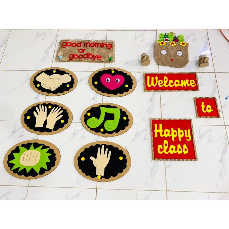 Good morning or good bye đồ dùng trang trí mầm non