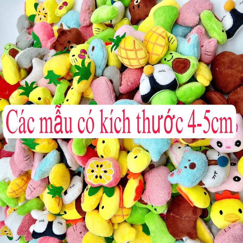 Gấu bông mini gấu dâu - chó puddy 5,5cm - 9cm siêu cưng
