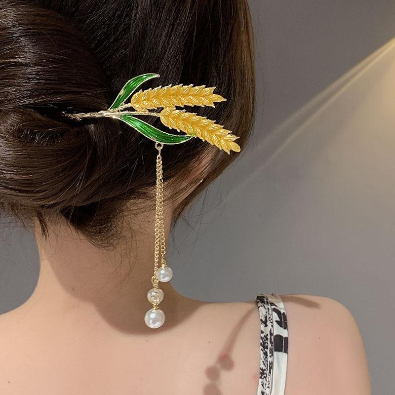 Trâm kim loại bí ngô dây rũ búi tóc sang trọng Hanfu hiện đại Tatitava