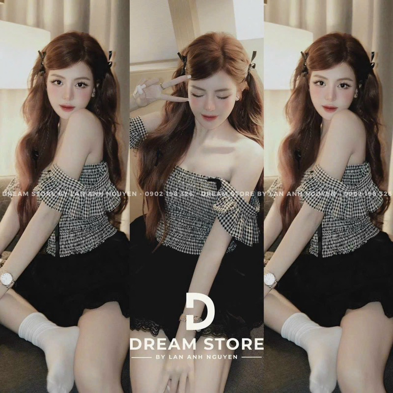 (SHOP BIGSIZE NỮ 50KG ĐẾN 90KG ) set áo trễ và váy tầng