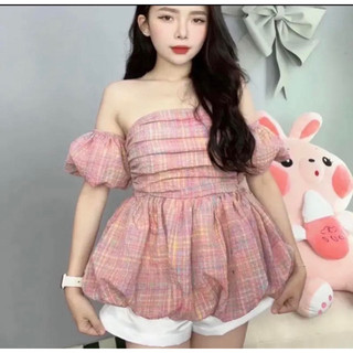 Áo bẹt vai tay phồng