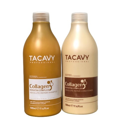 Cặp Dầu Gội Xả TACAVY 500ML | Giảm Gãy Rụng, Phục Hồi Tóc Hư Tổn, Khô Xơ | Hàng Chính Hãng