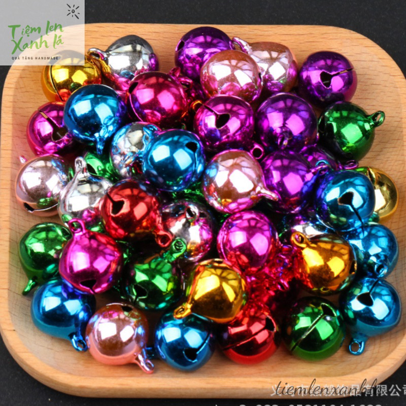 Set 10 chuông đồng mix màu làm phụ kiện handmade, chuông nhỏ thú cưng chó mèo