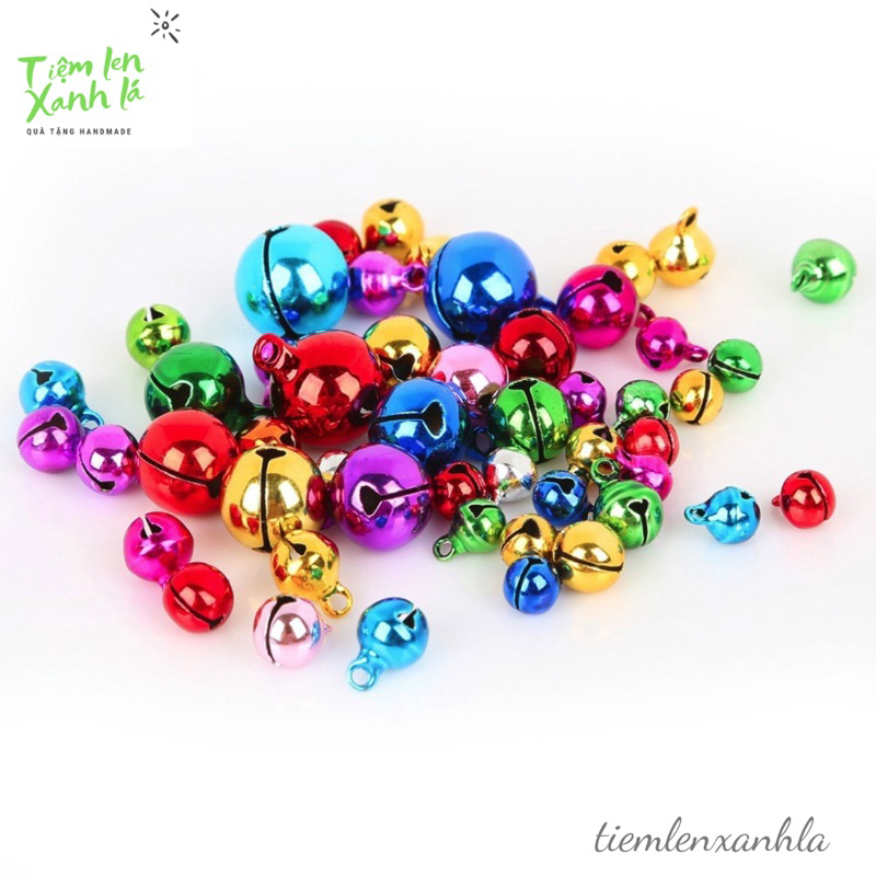 Set 10 chuông đồng mix màu làm phụ kiện handmade, chuông nhỏ thú cưng chó mèo