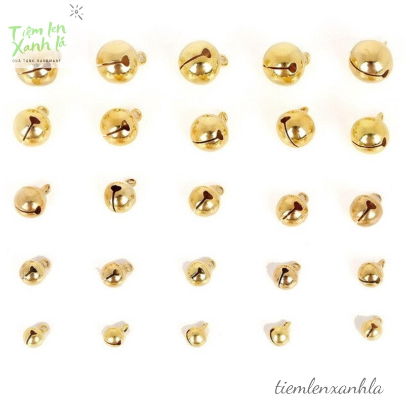 Set 10 chuông đồng vàng/ bạc làm đồ thủ công, phụ kiện chó mèo