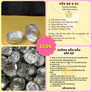 Combo 100 chum nhôm làm nến bơ cúng dường