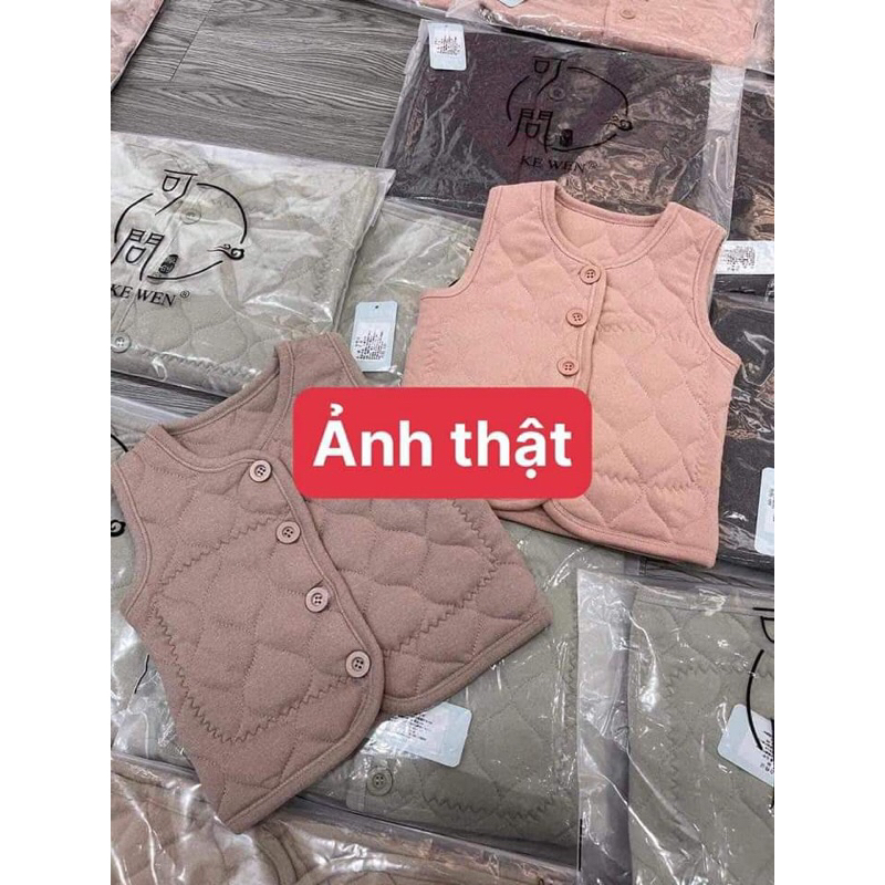 Áo gile giữ nhiệt bé trai bé gái ❤️ Hàng QC- Ảnh thật❤️ Size 6-15kg