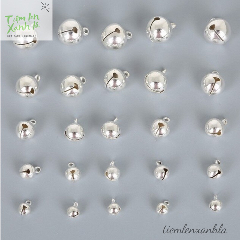 Set 10 chuông đồng vàng/ bạc làm đồ thủ công, phụ kiện chó mèo