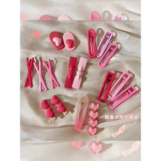 Set 19 Kẹp Tóc Heo Hồng Cute Cho Bé