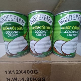 Nước cốt dừa co co nut cream won der farm1lon400ml