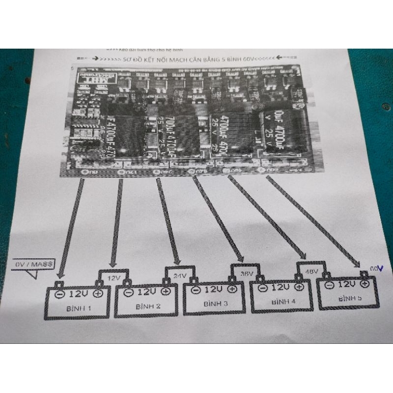 Bộ Cân Bằng Ắc Quy 5 Bình 60V