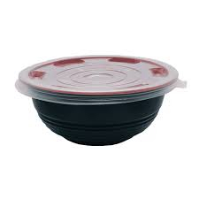 Tô nhựa đỏ đen 600ml