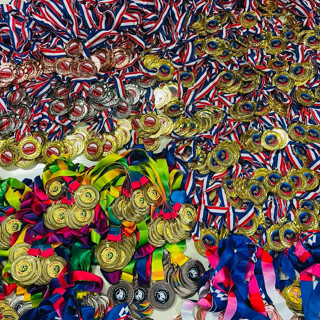 HUY CHƯƠNG CẦU LÔNG GIÁ RẺ - HUY CHƯƠNG BÔNG LÚA ( Miễn phí thiết kế theo yêu cầu )