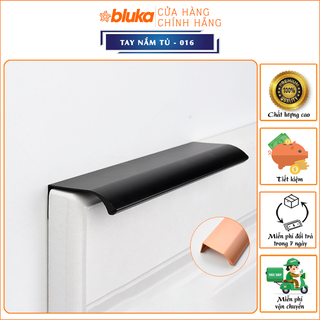 Tay Nắm Cửa Tủ Chữ J (Màu Vàng) Chất Liệu Nhôm Cao Cấp 016