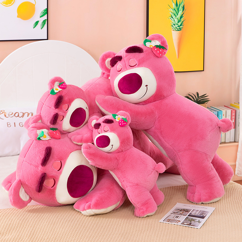Gấu Dâu Lotso, Gấu Bông Dâu To Nằm Cute Dễ Thương EDA'S HOUSE