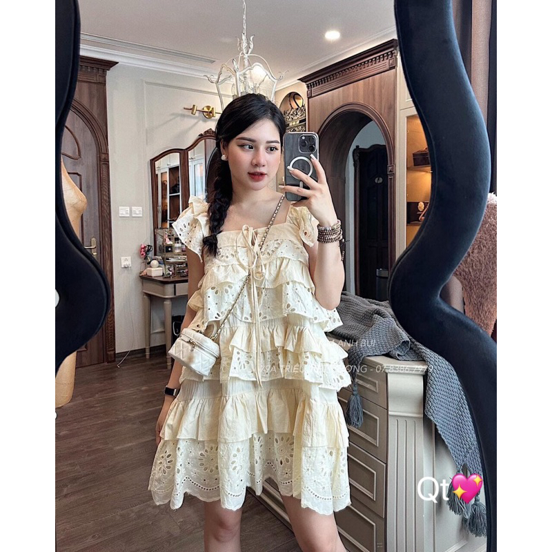 Váy babydoll ren tầng Kim Anh Bùi