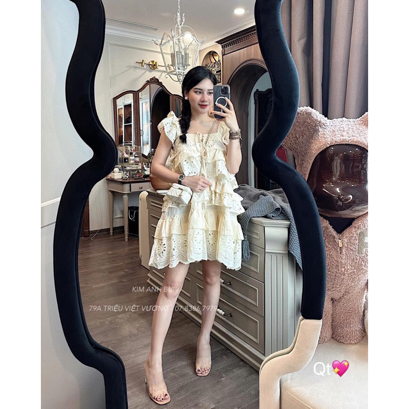 Váy babydoll ren tầng Kim Anh Bùi