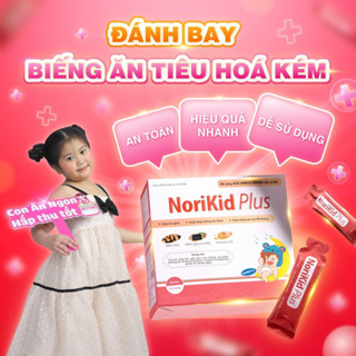 Siro Ăn Ngon NORIKID PLUS  Hỗ Trợ Cải Thiện Biếng Ăn Táo Bón Tăng Sức Đề Kháng Cho Trẻ Hộp 20 Ống