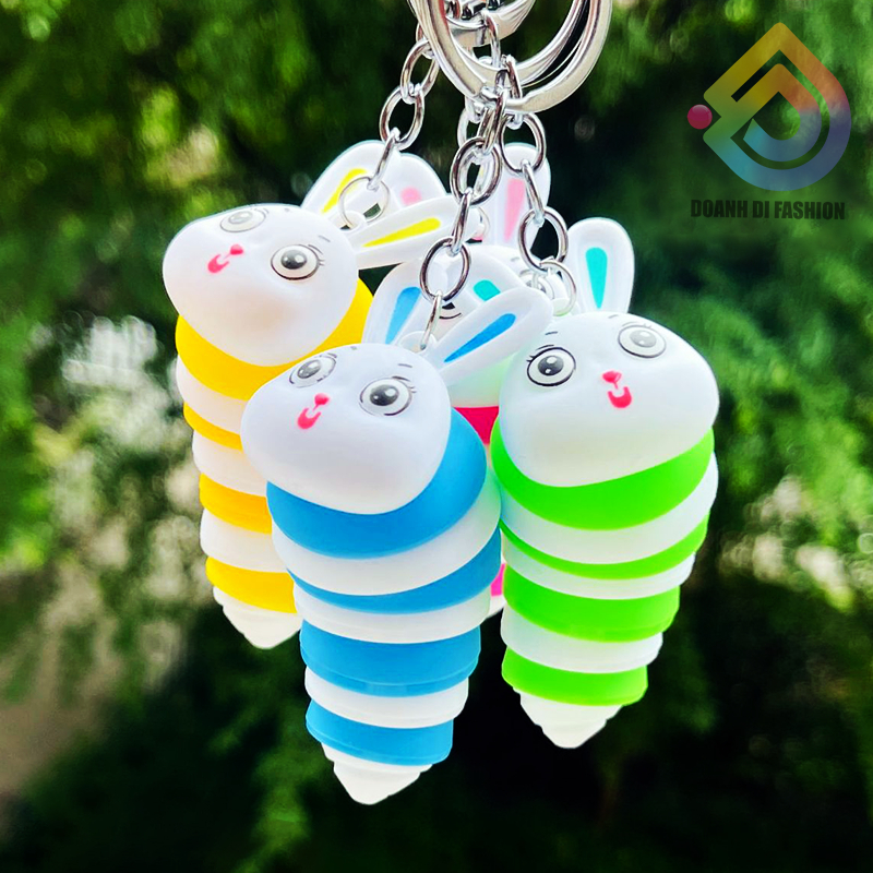 Móc Khóa Thỏ Con, Móc Treo Tôm, Đồ Chơi Con Sâu, Móc Ba Lô Kỳ Lân Bóp Kêu Pít Pít, Trò Chơi Giảm Căng Thẳng Xả Stress