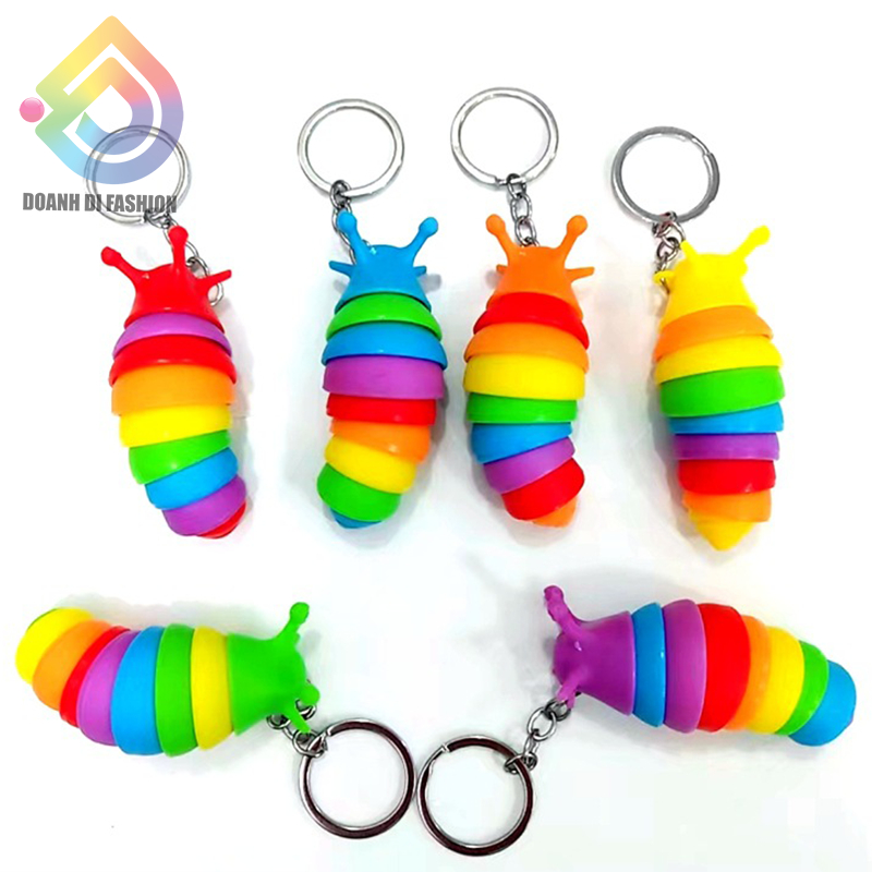 Móc Khóa Thỏ Con, Móc Treo Tôm, Đồ Chơi Con Sâu, Móc Ba Lô Kỳ Lân Bóp Kêu Pít Pít, Trò Chơi Giảm Căng Thẳng Xả Stress