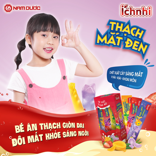 Thạch ăn ngon Ích Nhi hộp 21 túi x30 gr, bổ sung Lysine, Taurin tăng cường chuyển hóa, hấp thu tối đa dinh dưỡng