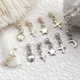 Charm sao xích-charm trăng sao trang trí móng tay mẫu mới